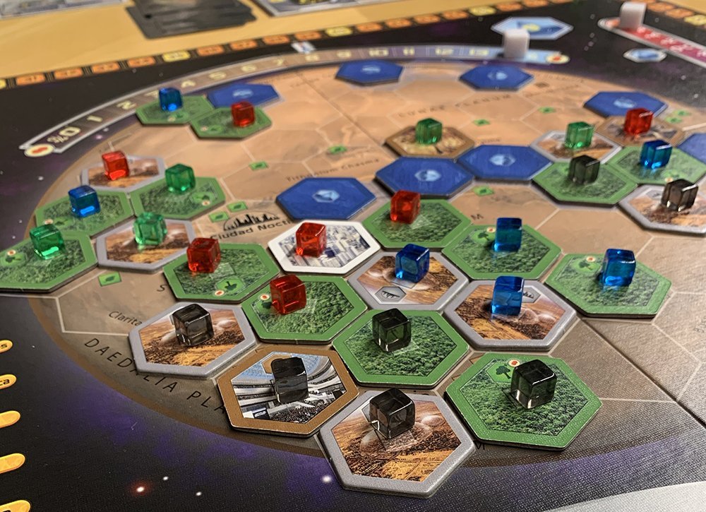 Tablero final de partida Terraforming Mars