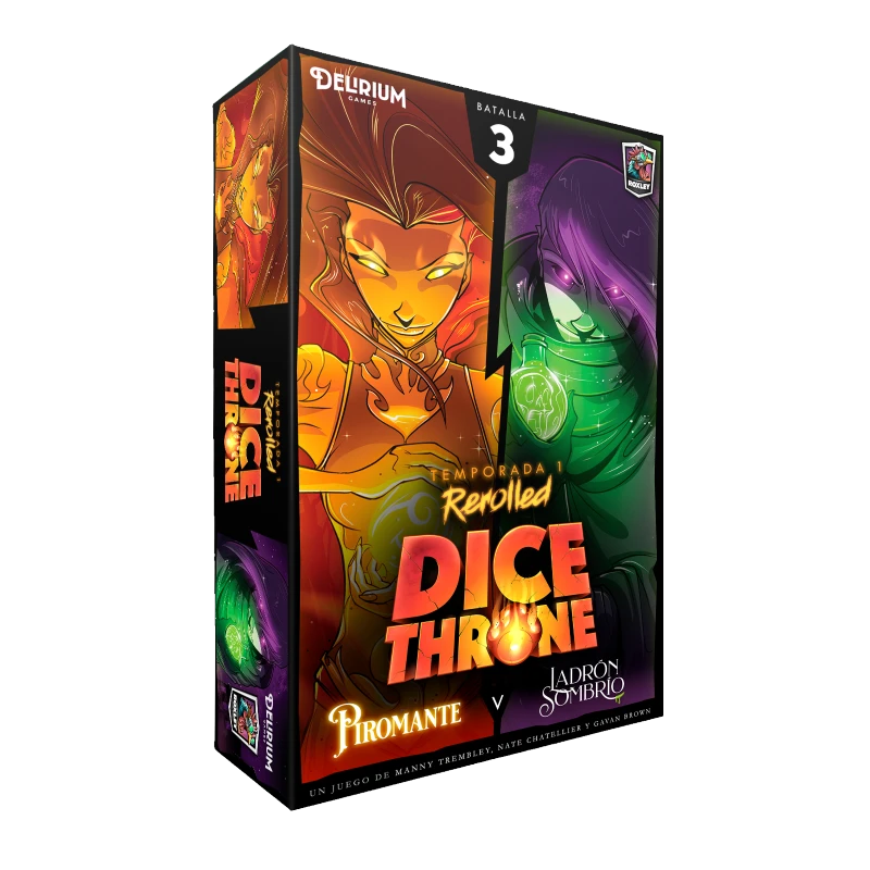 Portada de Dice Throne: Piromante vs Ladrón Sombrío