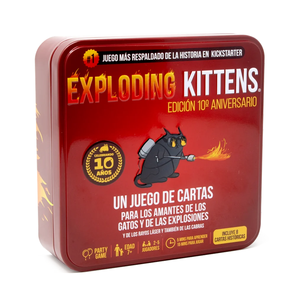 Portada de Exploding Kittens Edición 10º Aniversario